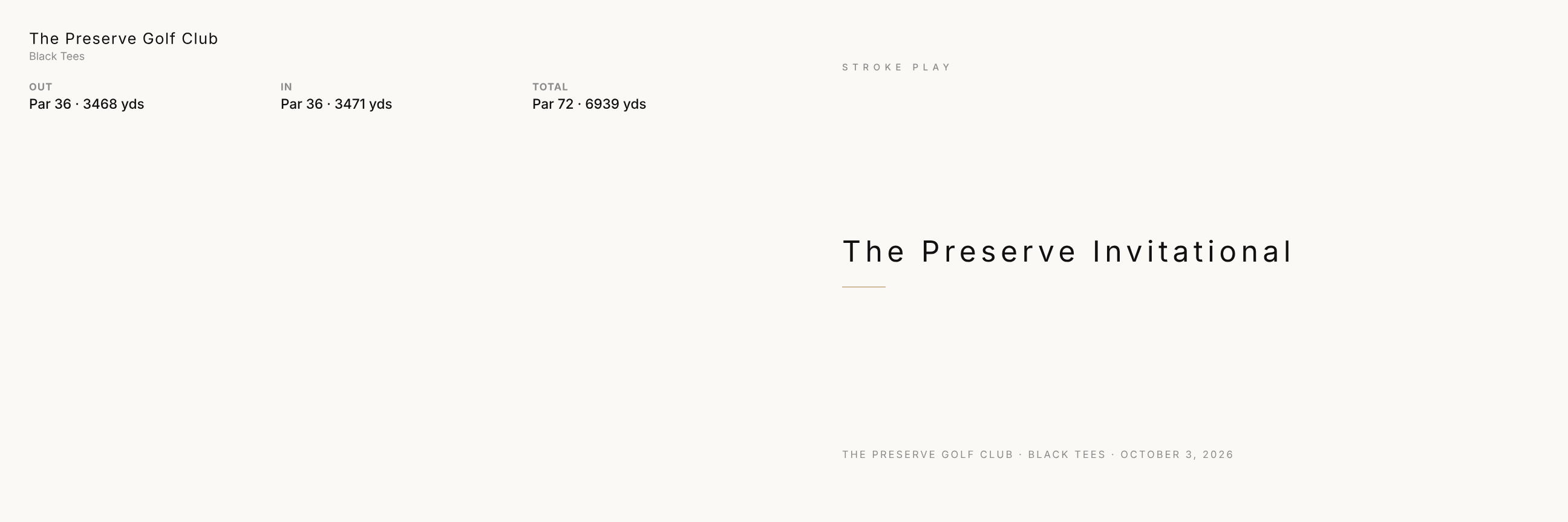 The Minimalist scorecard template preview